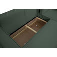 ECKSOFA inkl. Funktionen Dunkelgrün Cord  - Dunkelgrün/Schwarz, Design, Textil (267/141cm) - Xora