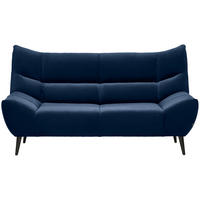 2-SITZER-SOFA in Mikrofaser Dunkelblau  - Schwarz/Dunkelblau, Design, Textil/Metall (190/106/99cm) - Xora