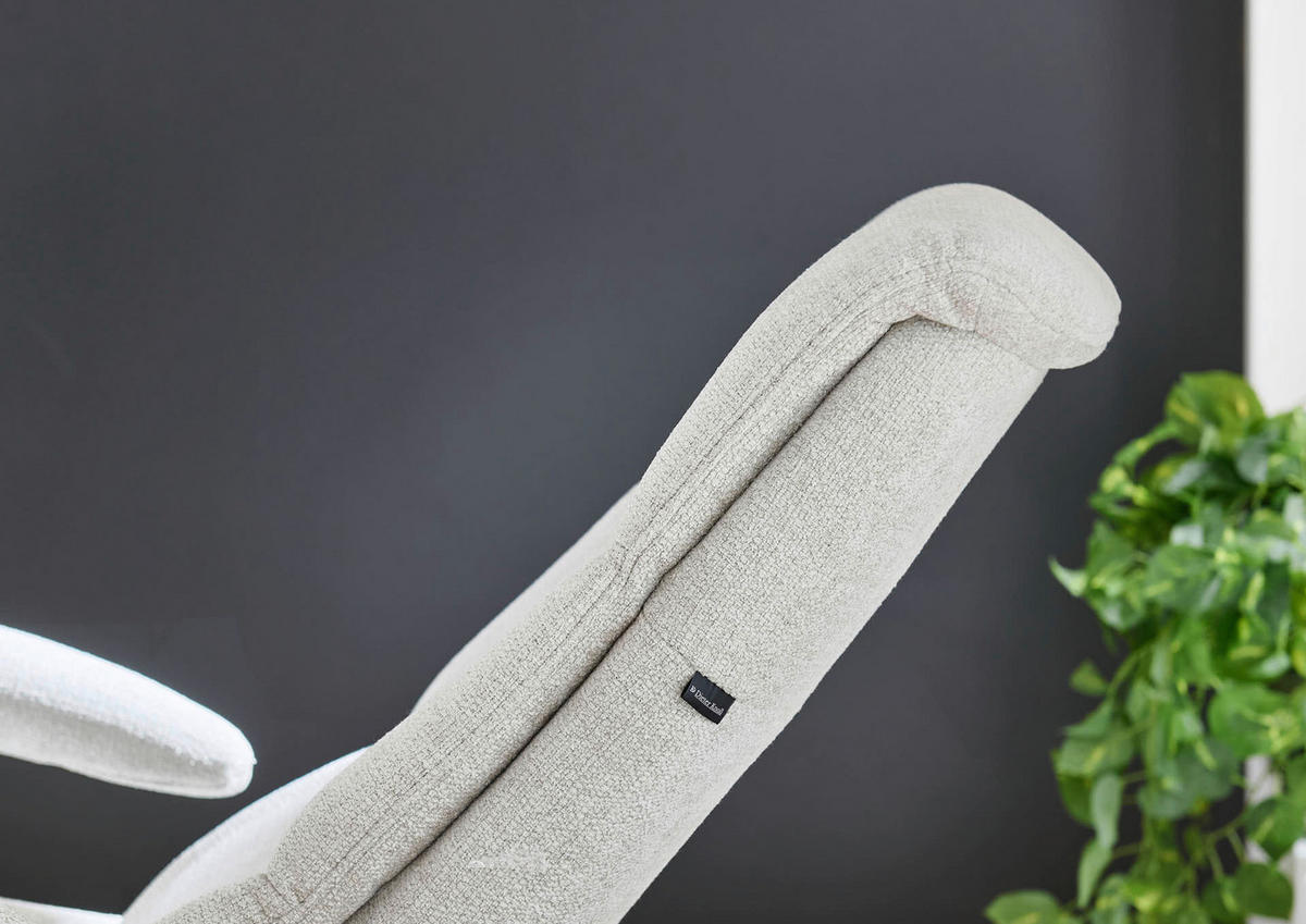 RELAXSESSEL Dieter Knoll Chenille    - Hellgrau/Schwarz, Design, Textil/Metall (71/110/83cm) - Dieter Knoll