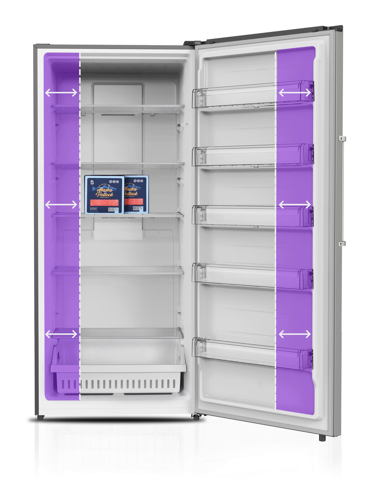 GEFRIERSCHRANK GN 6000  - Dunkelgrau, Basics, Metall (84/189,5/75cm) - Nabo