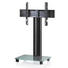 TV-RACK Schwarz - Schwarz, KONVENTIONELL, Glas/Metall (100/60/44cm)