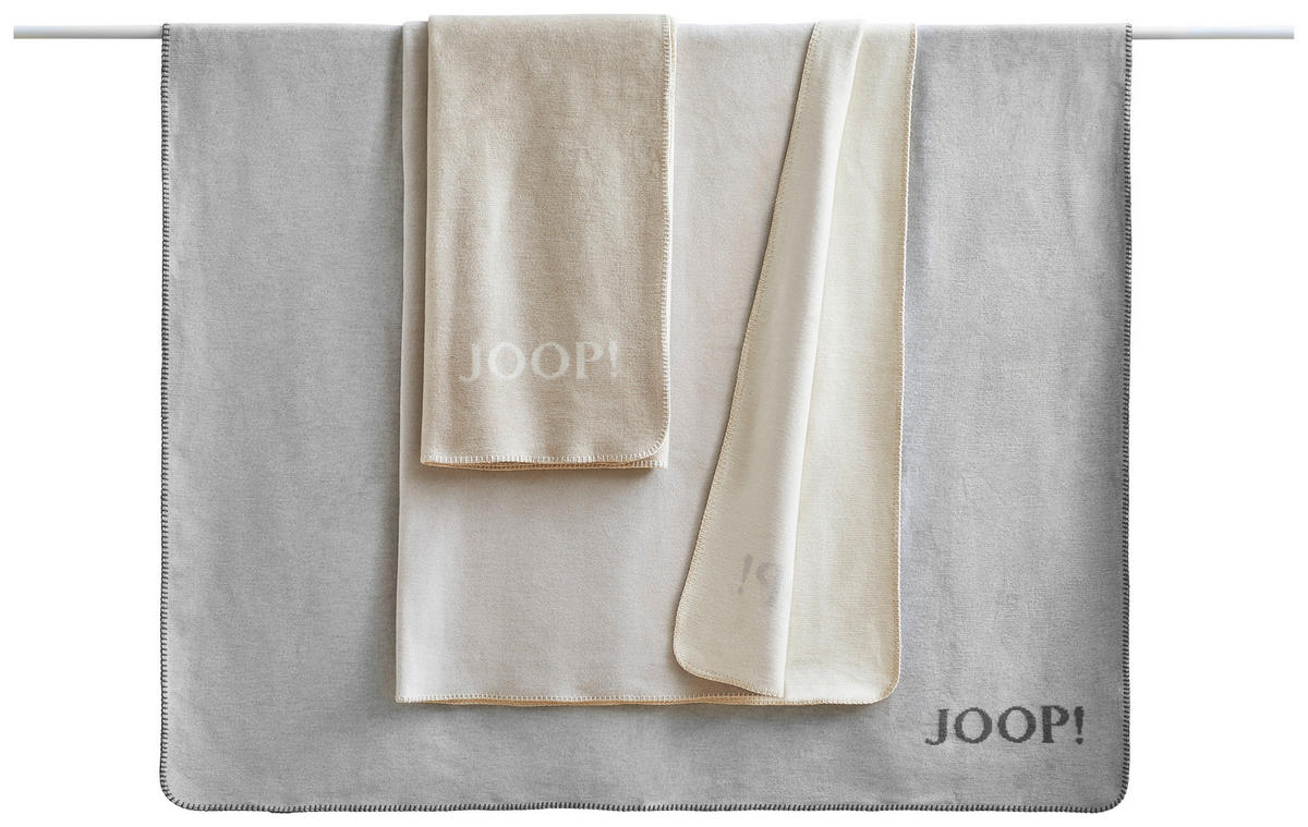 WOHNDECKE MELANGE DOUBLEFACE 150/200 cm  - Schieferfarben/Hellgrau, Design, Textil (150/200cm) - Joop!
