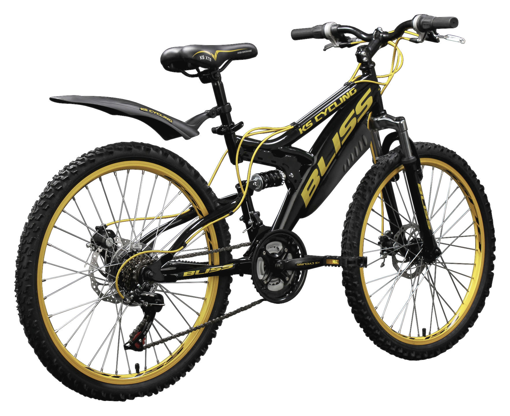 KINDERFAHRRAD 24 Zoll  - Gelb/Schwarz, Basics, Metall (180/70/80cm) - Atrigo