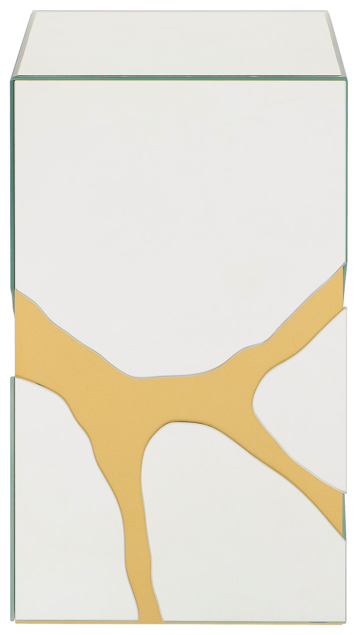 VIRÁGTARTÓ ÁLLVÁNY Üveg, faalapú anyag   30/50/30 cm  - aranyszínű/ezüstszínű, Trend, faalapú anyag/Üveg (30/50/30cm) - Xora