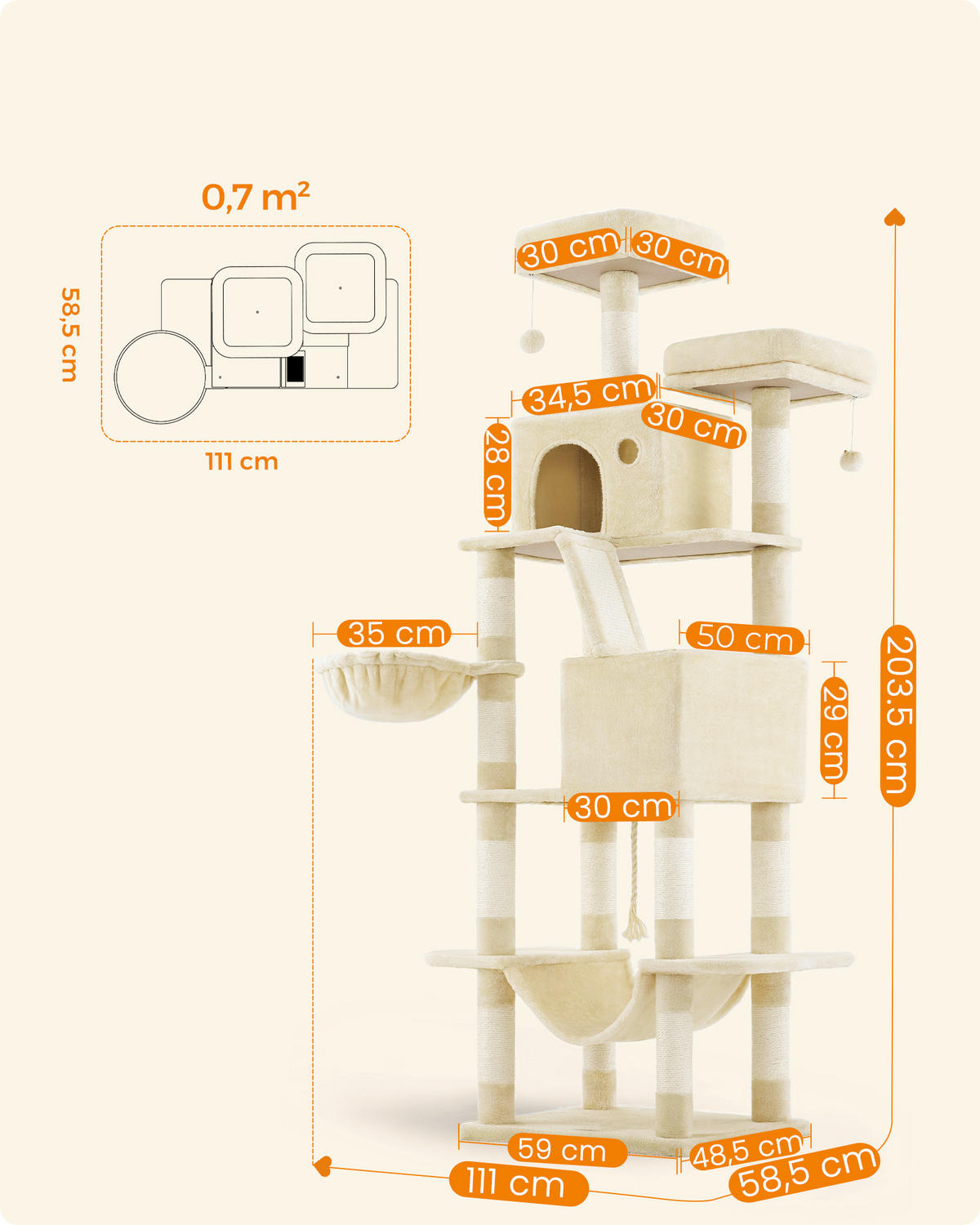 KRATZBAUM - Beige, Trend, Papier/Holzwerkstoff (111/206/58,5cm) - Boxxx