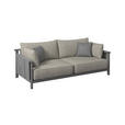 2-SITZER-SOFA  in Flachgewebe Anthrazit, Taupe  - Taupe/Anthrazit, ROMANTIK / LANDHAUS, Holz/Textil (219/83/98cm) - Dieter Knoll