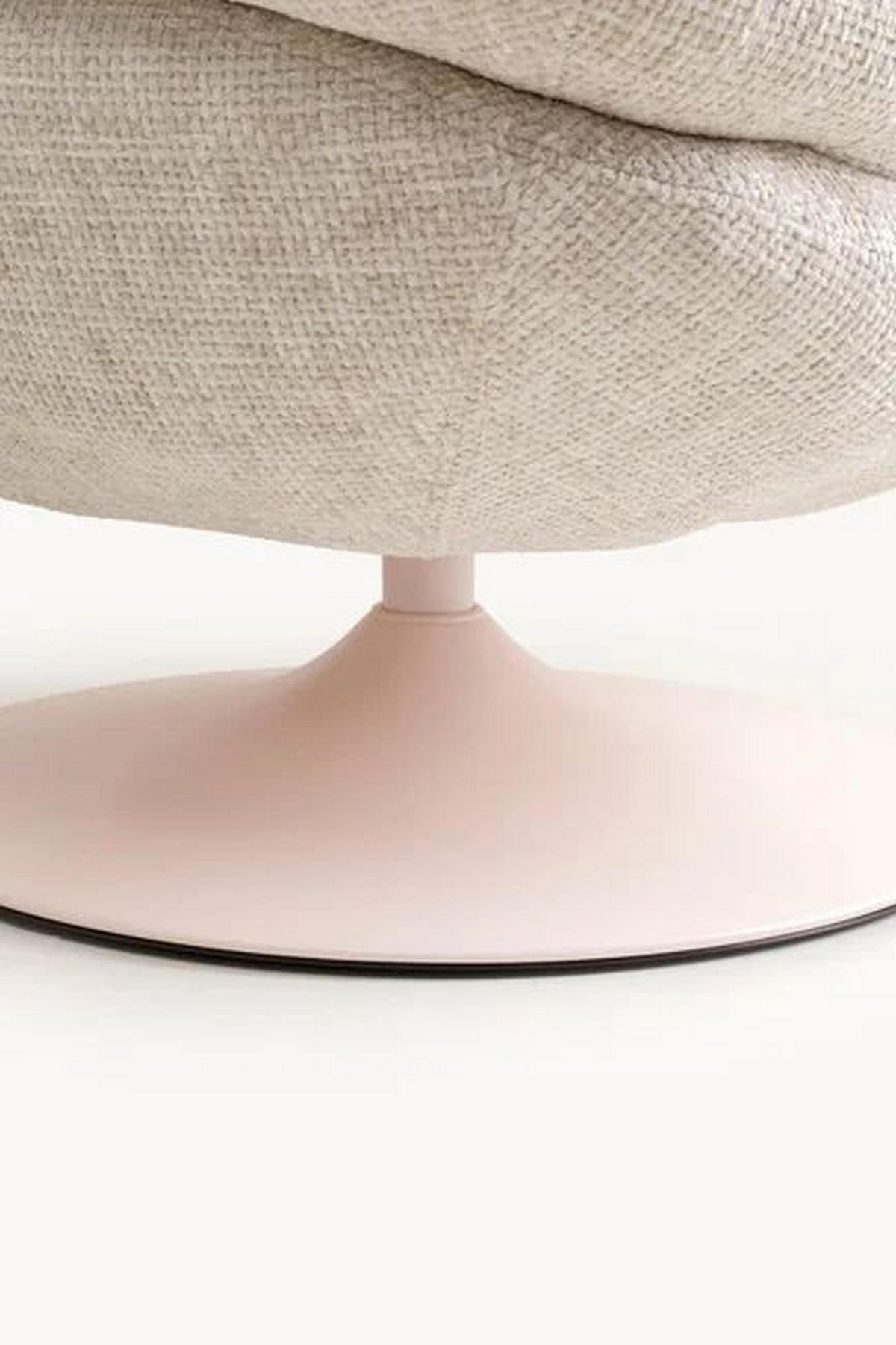 DESIGNSESSEL in Struktur Beige  - Beige, Design, Textil/Metall (84/86/89cm) - Kare-Design