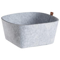 UNIVERZÁLNY KOŠÍK svetlosivá - svetlosivá, Basics, textil (22/22/12cm) - Justinus