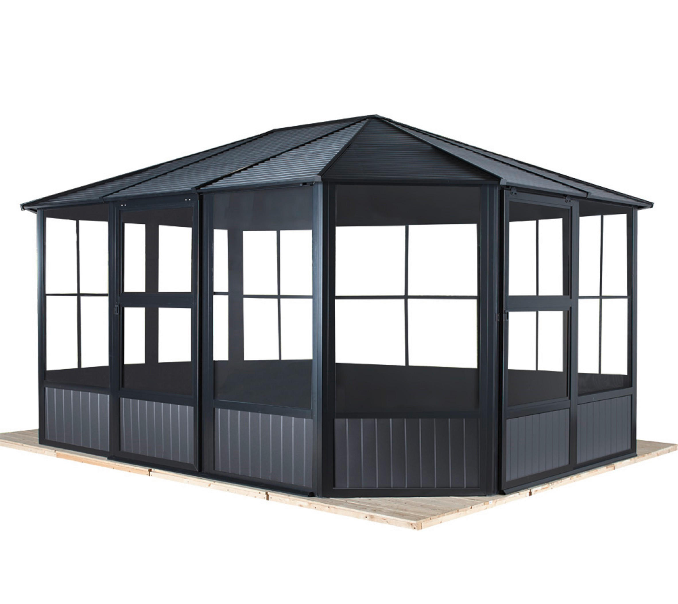 PAVILLON 384/281/384 cm   - Anthrazit, Basics, Metall (384/281/384cm)