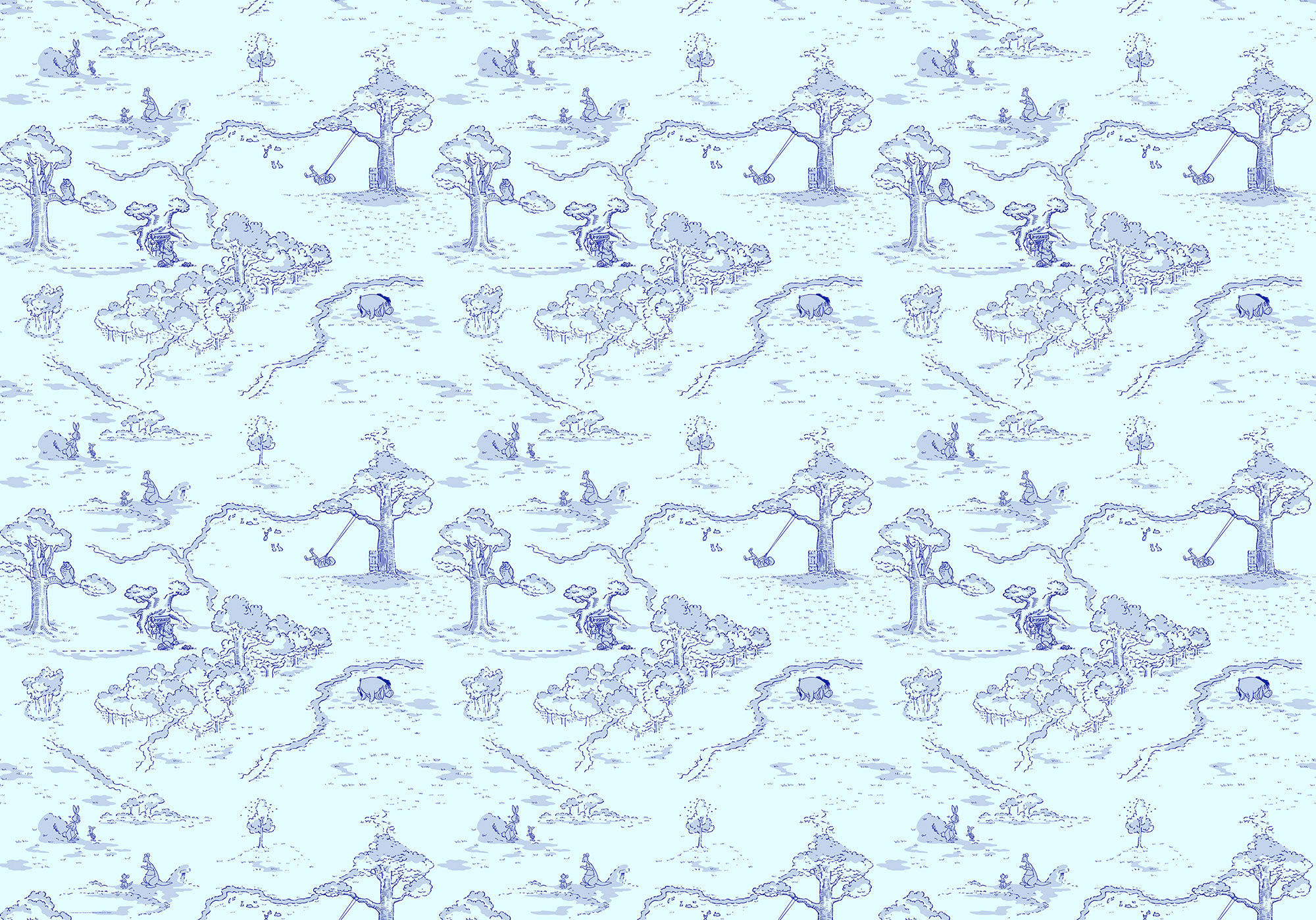 FOTOTAPETE - Blau, Trend, Textil (400/280cm) - Xora