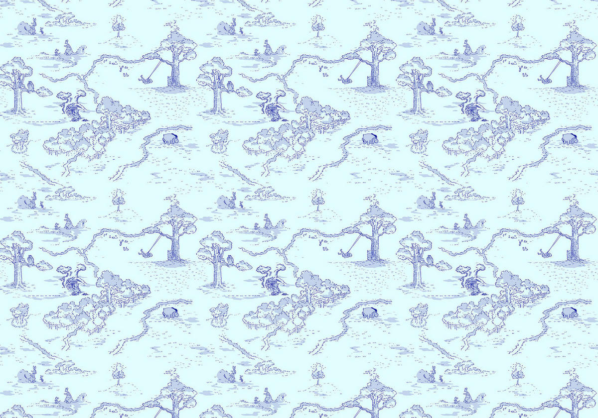 FOTOTAPETE  - Blau, Trend, Textil (400/280cm) - Xora