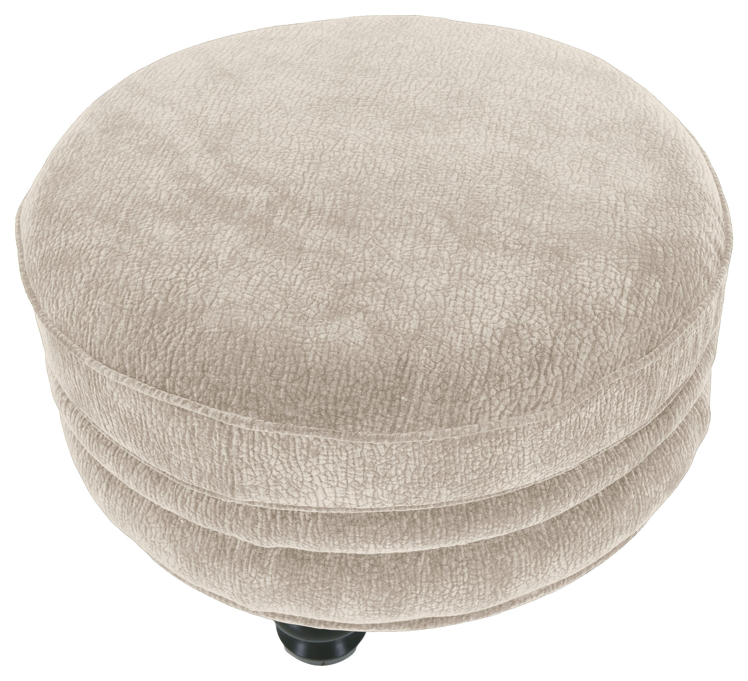 HOCKER Chenille Beige  - Beige/Schwarz, ROMANTIK / LANDHAUS, Holz/Textil (74/50cm) - Landscape