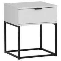 NACHTSCHRANK 42,5/52/38,5 cm  - Schwarz/Weiß, KONVENTIONELL, Holzwerkstoff/Metall (42,5/52/38,5cm) - Boxxx