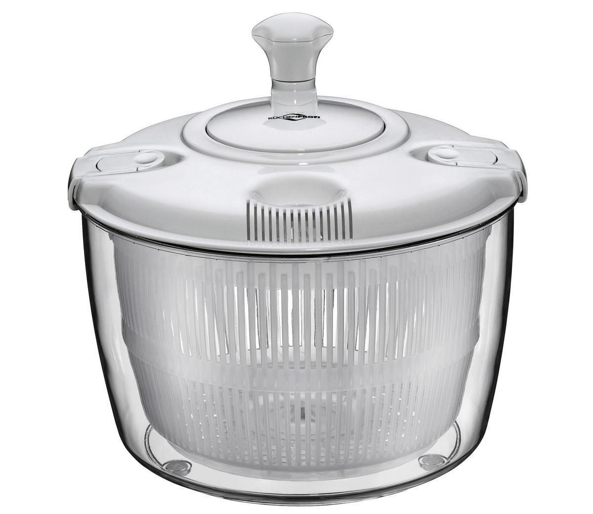 SALATSCHLEUDER GRANDE  - Transparent/Weiß, Basics, Kunststoff (25/21,5cm) - KÜCHENPROFI