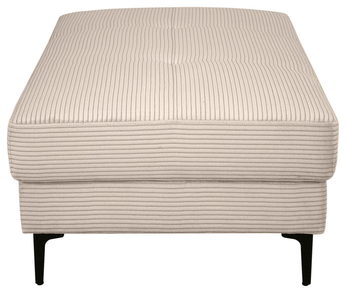 HOCKER Cord Beige  - Beige/Schwarz, Design, Textil/Metall (140/45/80cm) - Xora