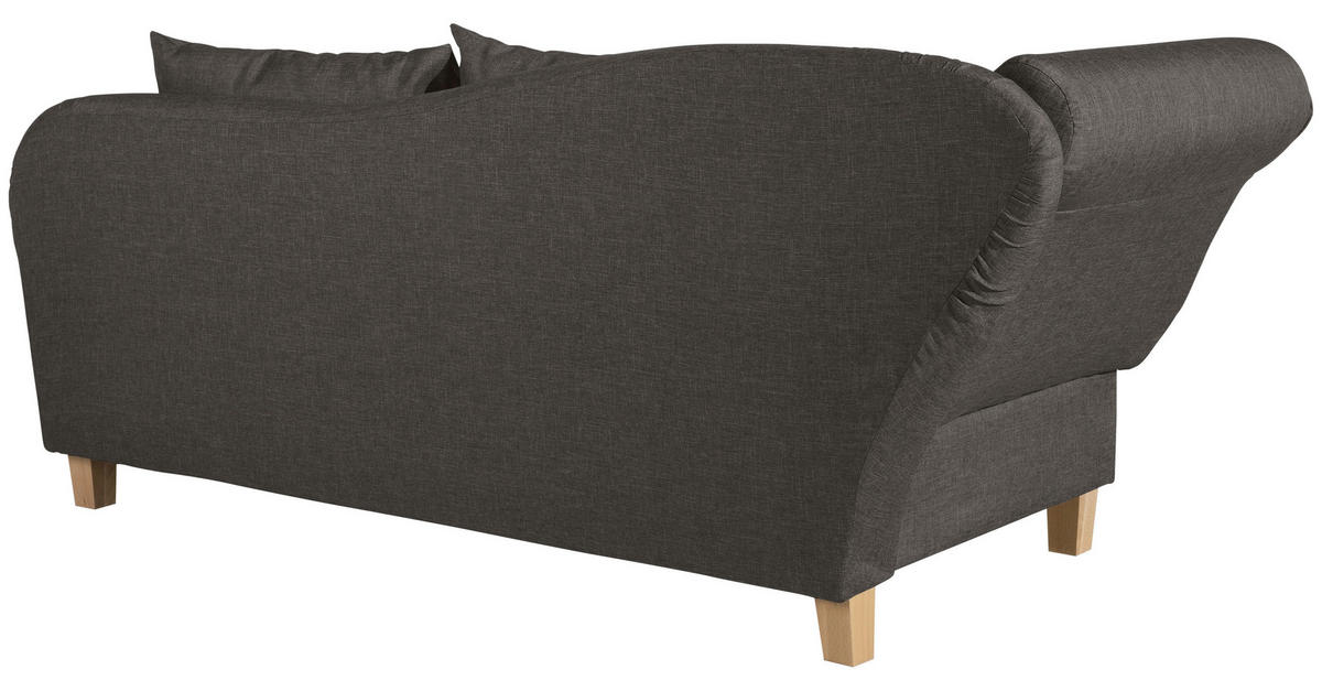 RÉCAMIERE in Flachgewebe Braun  - Buchefarben/Braun, Design, Holz/Textil (190/88/82cm) - Max Winzer