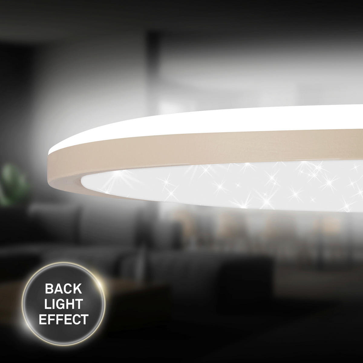 LED-PANEEL  - Beige, Basics, Kunststoff (37,5/4,5cm)
