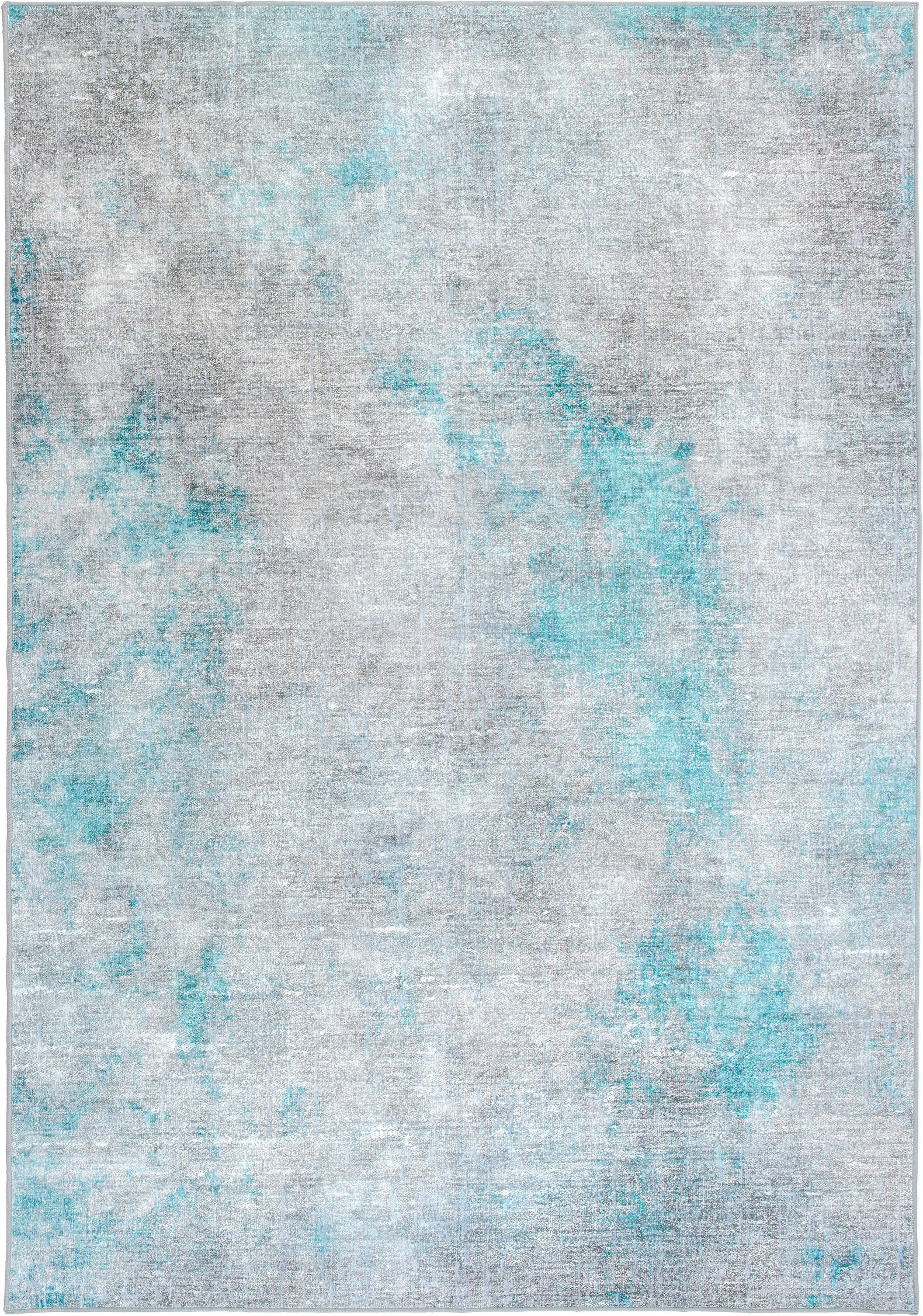 VINTAGE-TEPPICH 200/290 cm Ondea Onis Grau, Türkis, Hellgrau rechteckig  - Türkis/Hellgrau, Design, Kunststoff/Textil (200/290cm) - Lindorug