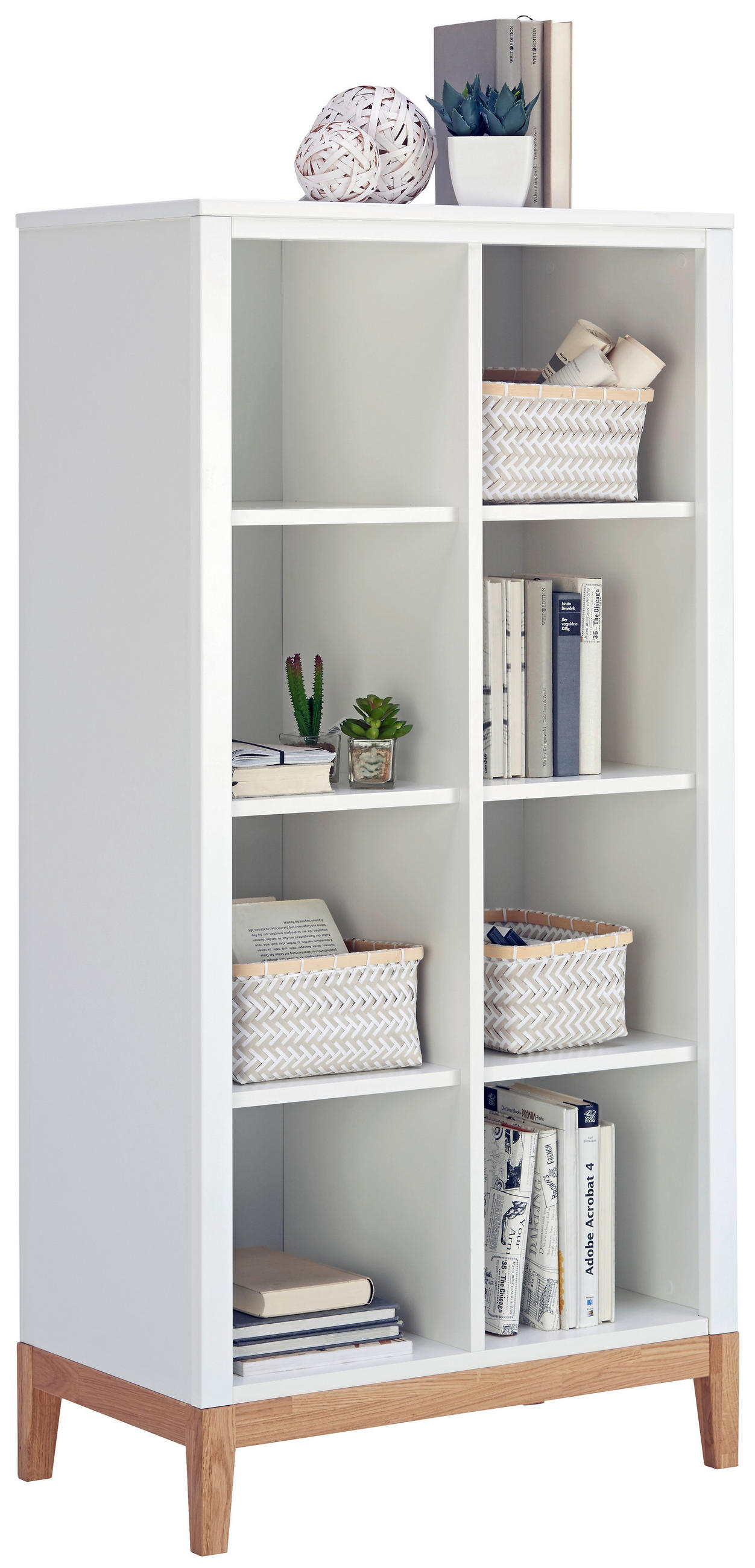 Stylife Regal Weiß, Eiche 70x140x40 cm