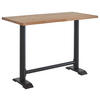 BARTISCH Wildeiche massiv rechteckig Wildeiche  - Wildeiche/Schwarz, LIFESTYLE, Holz/Metall (160/80/110cm) - Valdera