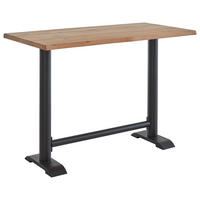 BARTISCH Wildeiche massiv rechteckig Wildeiche  - Wildeiche/Schwarz, LIFESTYLE, Holz/Metall (160/80/110cm) - Valdera