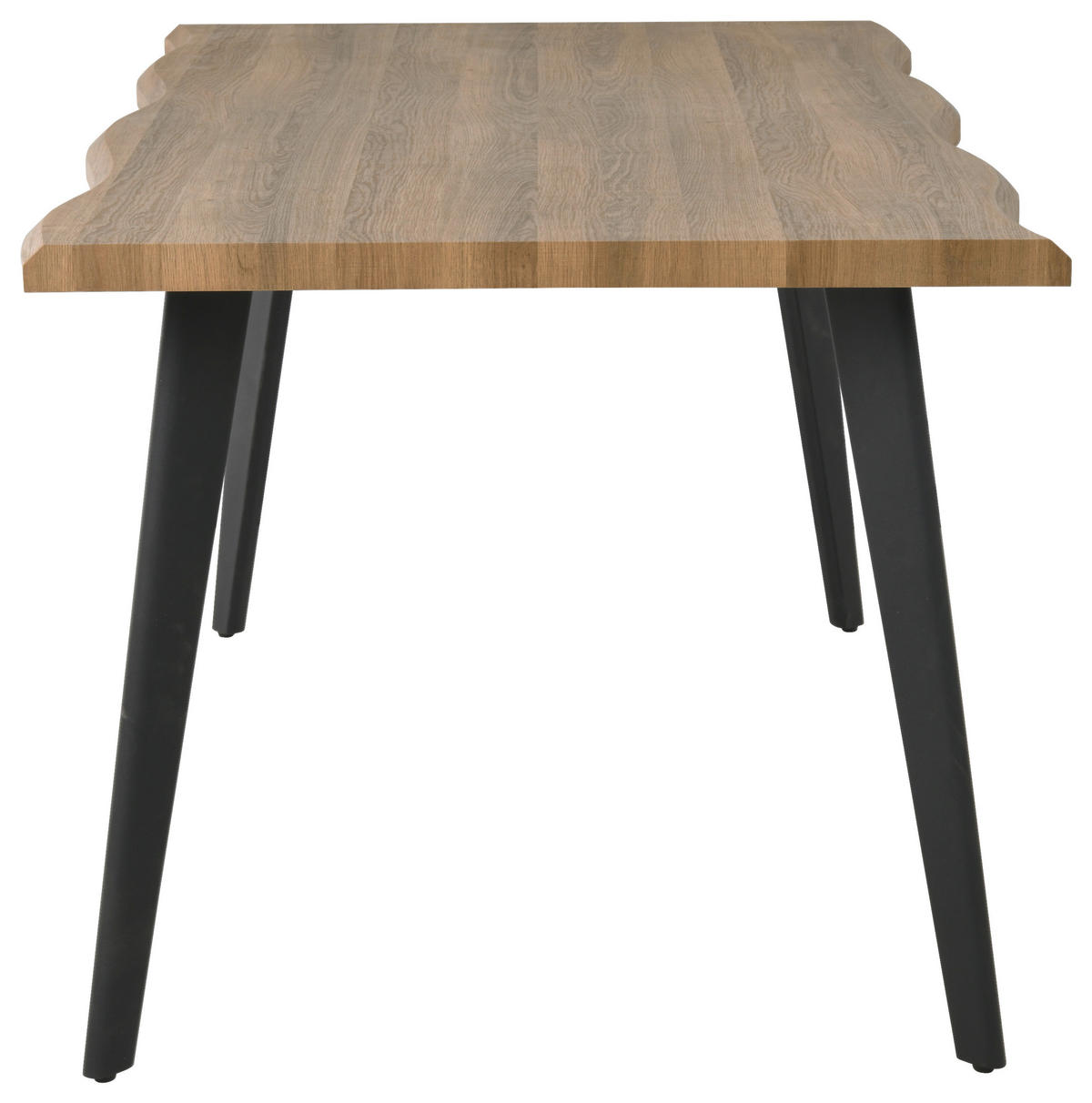JEDÁLENSKÝ STÔL, farba duba, 160/90/76 cm - čierna/farba duba, Modern, kov/kompozitné drevo (160/90/76cm) - MID.YOU