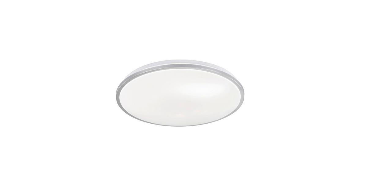 LED-DECKENLEUCHTE - Silberfarben/Weiß, Design, Glas (40cm) - Fischer & Honsel