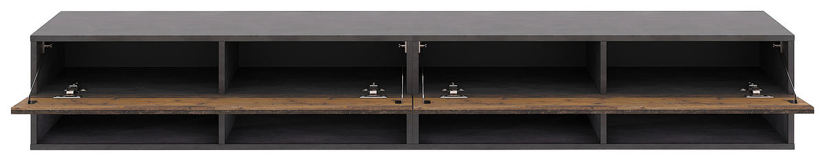 LOWBOARD DERBY  in 200/31,5/32,5 cm  - Alteiche/Dunkelgrau, Design, Holzwerkstoff (200/31,5/32,5cm) - Livetastic