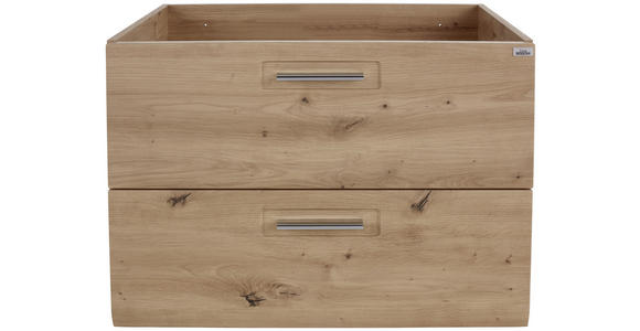 Waschtischunterschrank mit Soft-Close Avensis, B: 75cm - Eichefarben, MODERN, Holzwerkstoff (75/53/45cm) - Luca Bessoni