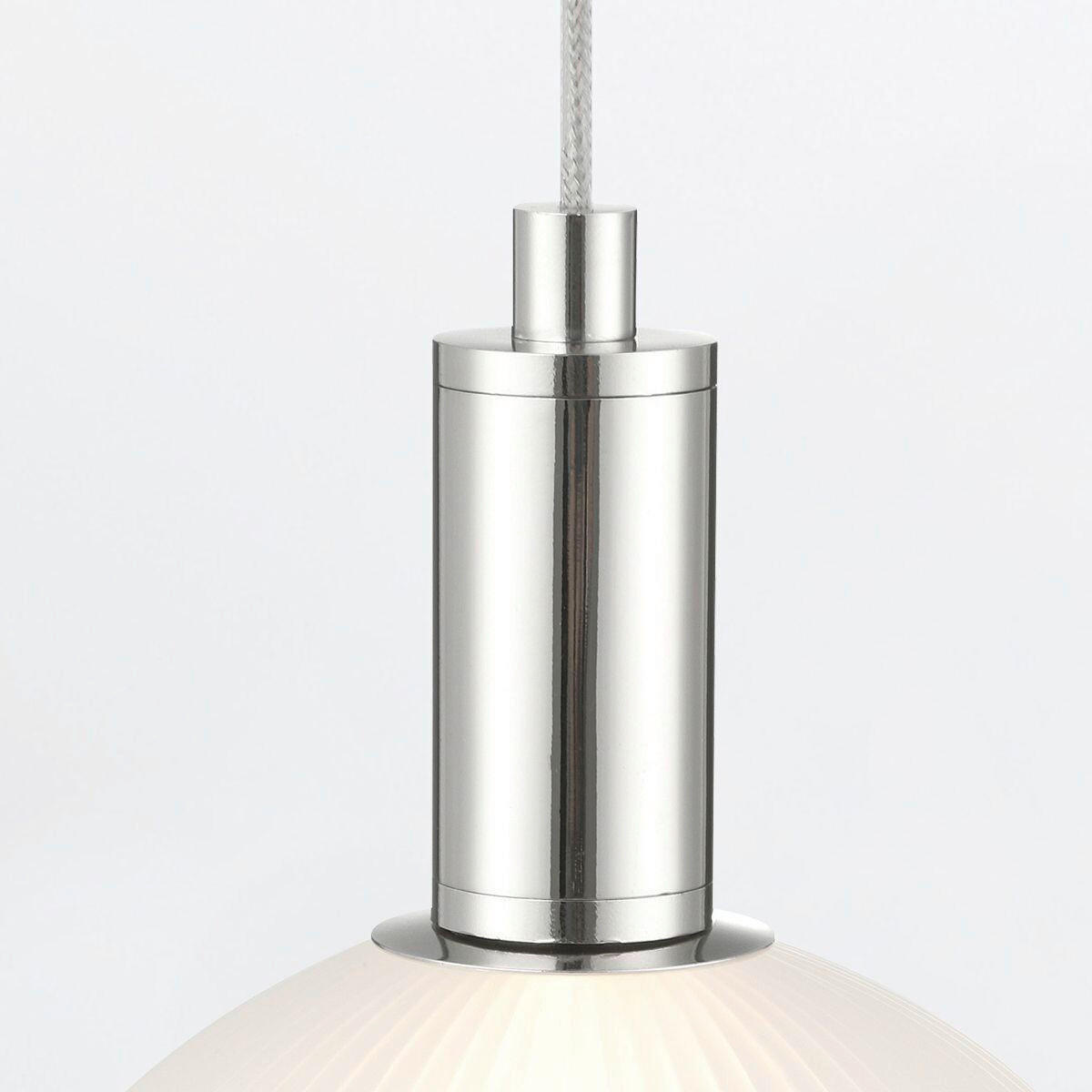 LED-PENDELLEUCHTE 15,2/32 cm    - Nickelfarben, Konventionell, Glas/Metall (15,2/32cm) - Elstead Lighting