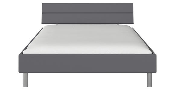 BETT 160/200 cm  in Grau  - Alufarben/Grau, Design, Holzwerkstoff/Metall (160/200cm) - Carryhome