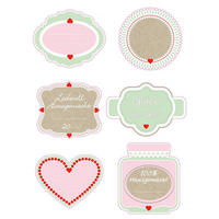 ETIKETTEN - Rot/Braun, Basics, Papier (16cm) - Dr.Oetker