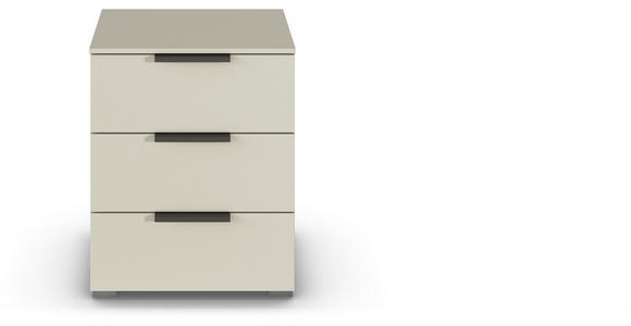 NACHTSCHRANK 50/61/42 cm - Champagner/Silberfarben, Trend, Holzwerkstoff/Metall (50/61/42cm) - Novel