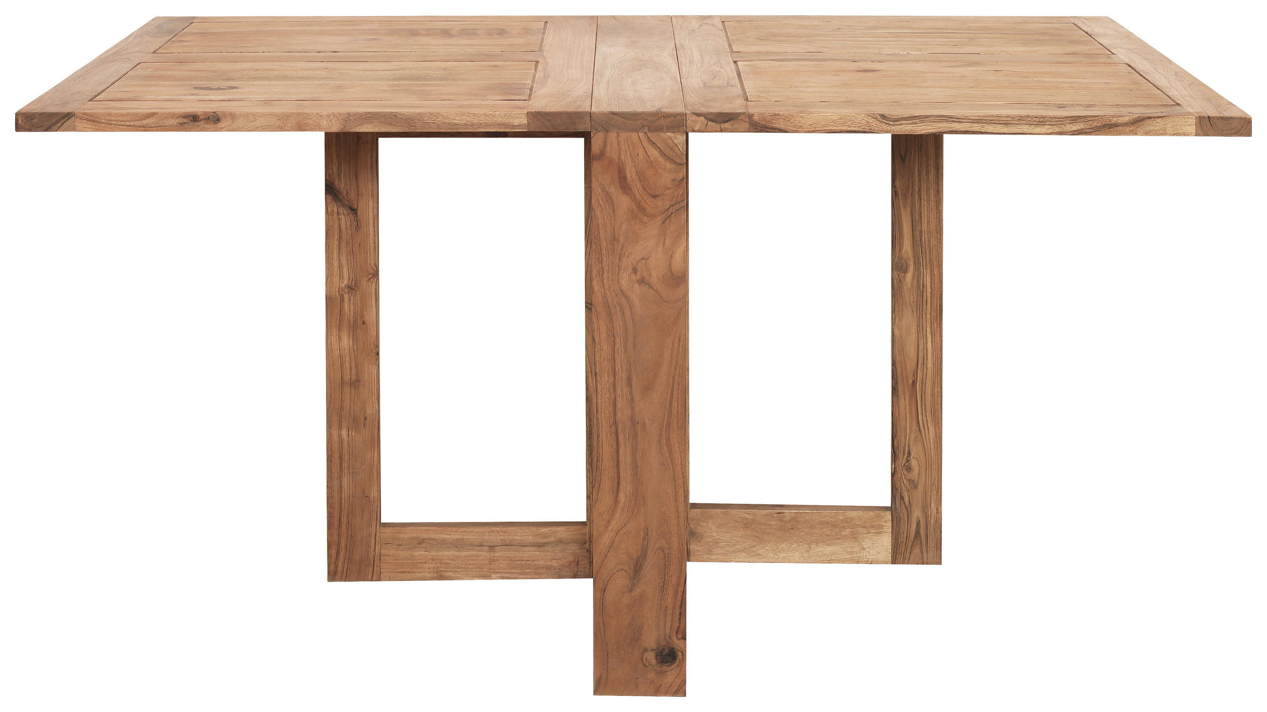 KLAPPTISCH Akazie massiv rechteckig Akaziefarben  - Akaziefarben, Natur, Holz (145/90/76cm) - Livetastic
