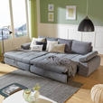 ECKSOFA in Flachgewebe Grau  173/294 cm  - Chromfarben/Weiß, Design, Kunststoff/Textil (173/294cm) - Carryhome