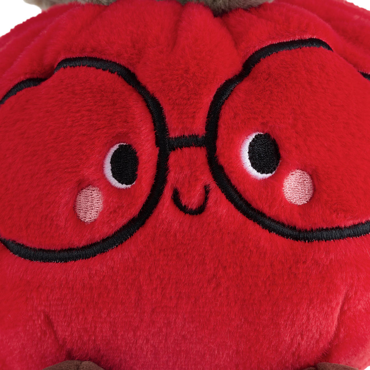 PLÜSCHFIGUR  - Rot/Braun, Trend, Kunststoff/Textil (16/18/15cm) - Patinio