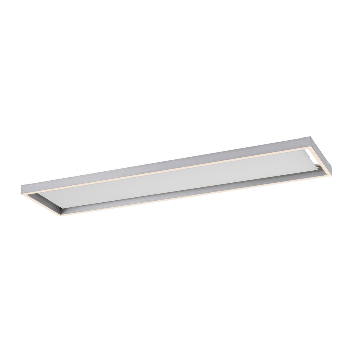 PLAFONIERĂ CU LED - argintiu, Design, plastic/metal (100/25/5,6cm)