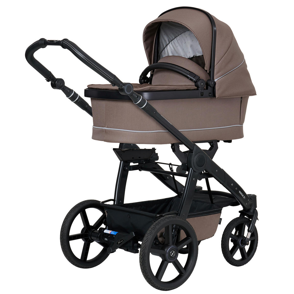 KINDERWAGENSET ROCK IT Outdoor  - Schwarz/Cappuccino, Basics, Textil/Metall (102/58/120cm) - Hartan