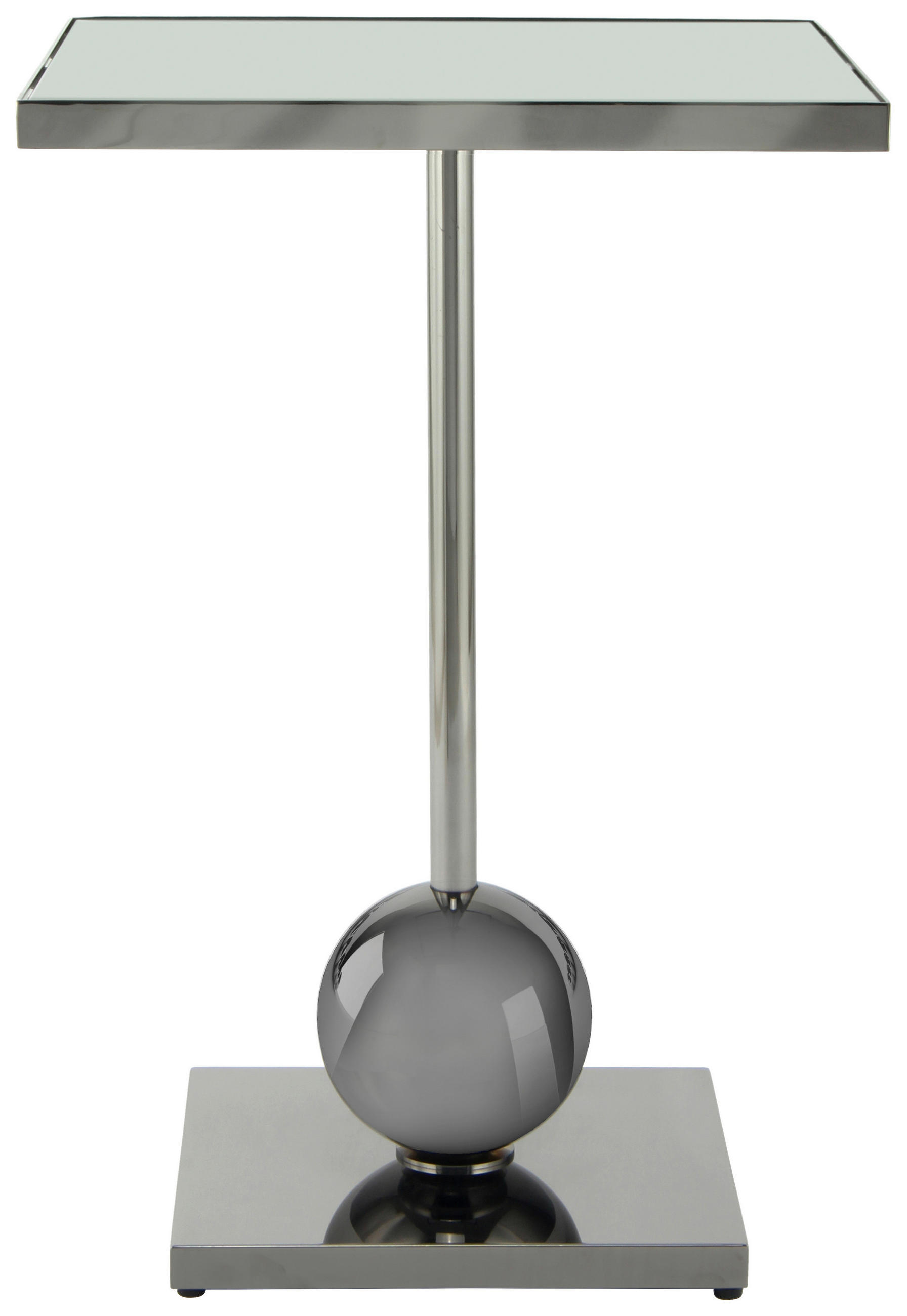 BEISTELLTISCH in Metall 42/42/62 cm - Graphitfarben, Design, Glas/Metall (42/42/62cm) - Kayoom