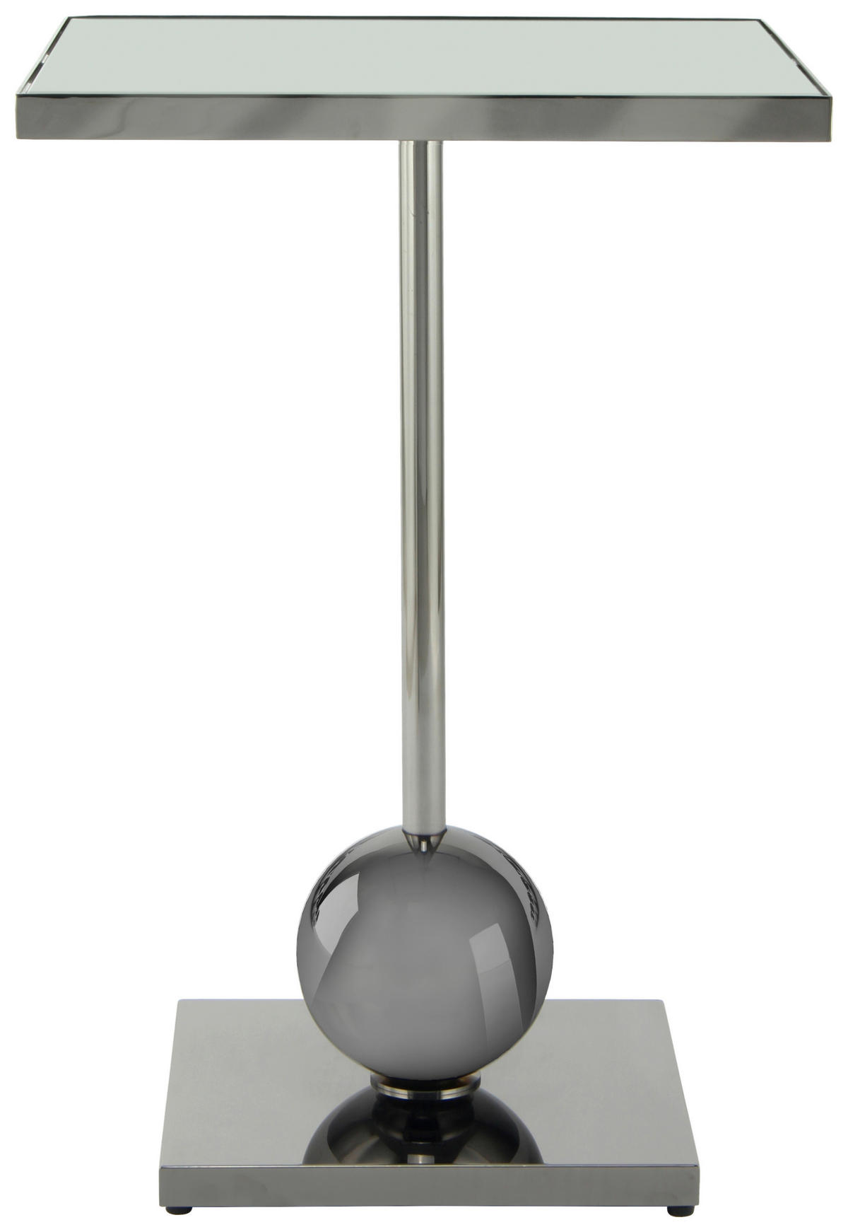 BEISTELLTISCH 42/42/62 cm Graphitfarben  - Graphitfarben, Design, Glas/Metall (42/42/62cm) - Kayoom