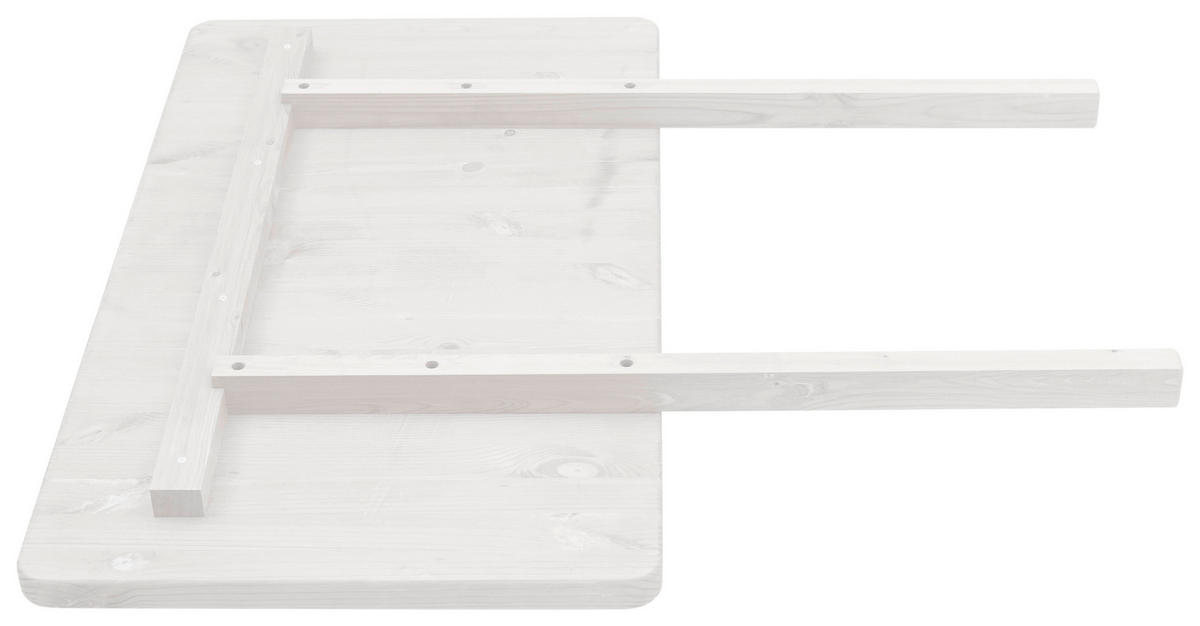 ANSTECKPLATTE Kiefer massiv Weiß  - Weiß, ROMANTIK / LANDHAUS, Holz (50/90/3cm) - Boxxx