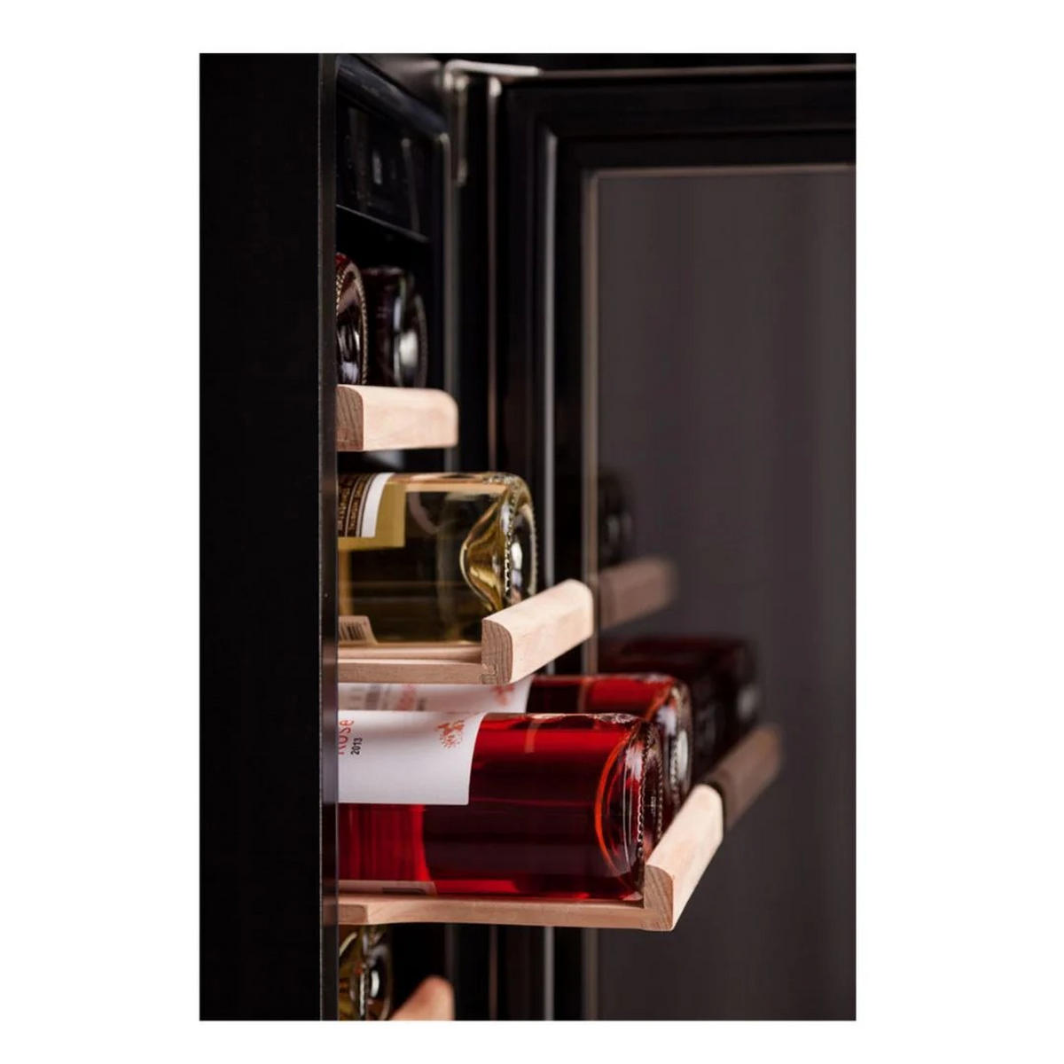 WEINKÜHLSCHRANK DAUF-32.83B  - Schwarz, Basics, Glas/Holz (38/82/56,3cm)