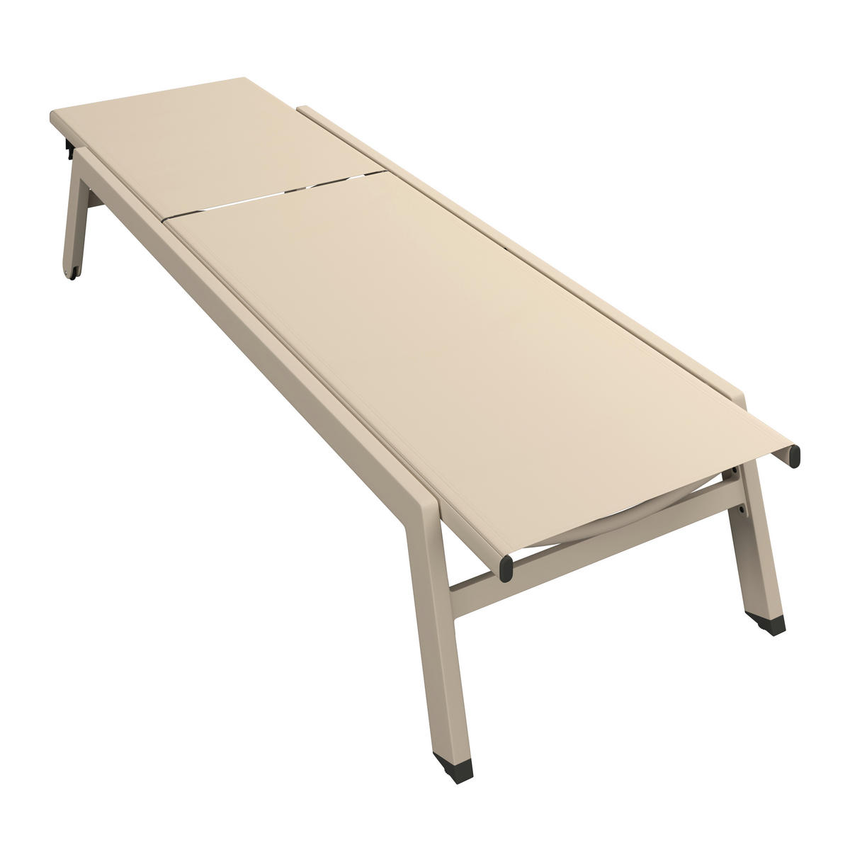 SONNENLIEGE 55/92/164 cm  - Beige, Design, Textil/Metall (55/92/164cm) - Ambia Garden