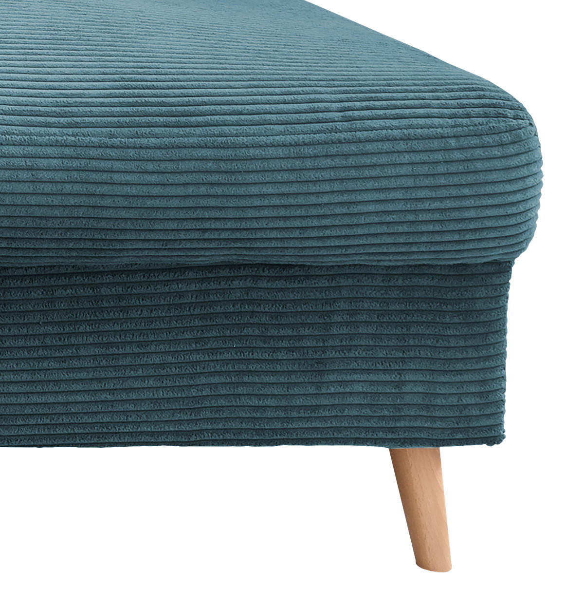 WOHNLANDSCHAFT in Cord Petrol  - Petrol/Naturfarben, KONVENTIONELL, Holz/Textil (150/301/200cm) - P & B