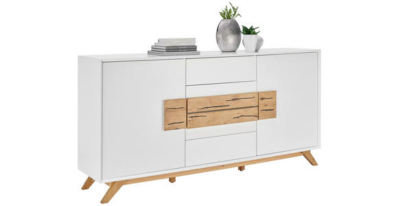 SIDEBOARD 178/89/40 cm  in Weiß, Eichefarben  - Eichefarben/Weiß, Design, Holz/Holzwerkstoff (178/89/40cm) - Xora