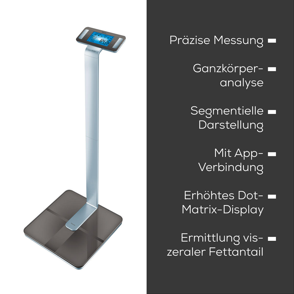 KÖRPERANALYSEWAAGE - Braun, Basics (18.5/45.5/62.5cm) - Beurer