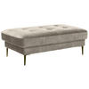 HOCKER in Textil Hellgrau  - Hellgrau/Schwarz, MODERN, Textil (125/42/72cm) - Trendmanufaktur
