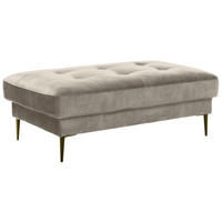 HOCKER in Textil Hellgrau  - Hellgrau/Schwarz, Modern, Textil (125/42/72cm) - Trendmanufaktur