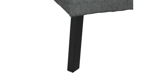 ECKSOFA in Webstoff Dunkelgrau 280/205 cm - Dunkelgrau/Schwarz, Design, Textil/Metall (280/205cm) - Xora