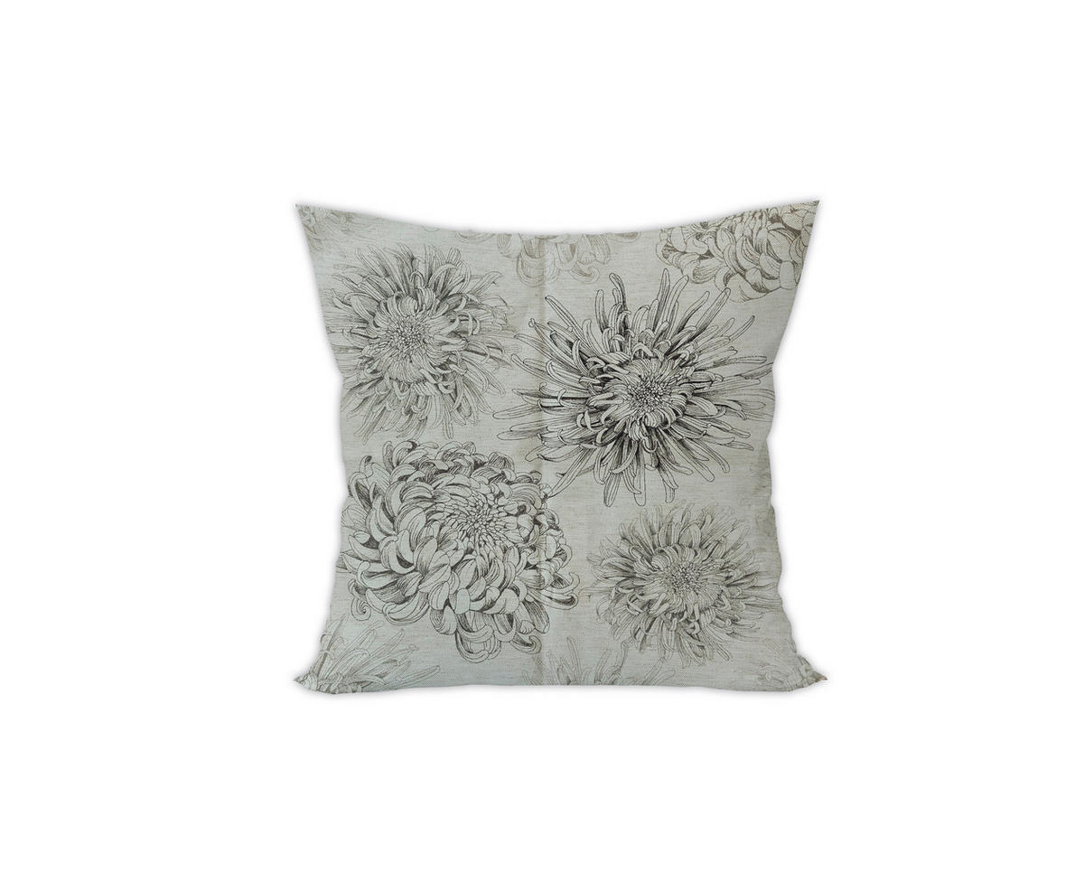 KISSENHÜLLE Floro 50/50 cm  - Anthrazit, Basics, Textil (50/50cm) - Novel